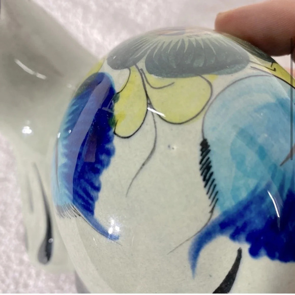 Vintage Tonala Mexico Folk Art Grey Painted Ceramic Cat Statue - Picture 4 of 16